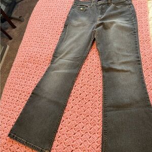 Gloria Vanderbilt Dark Gray Wide Leg Jeans